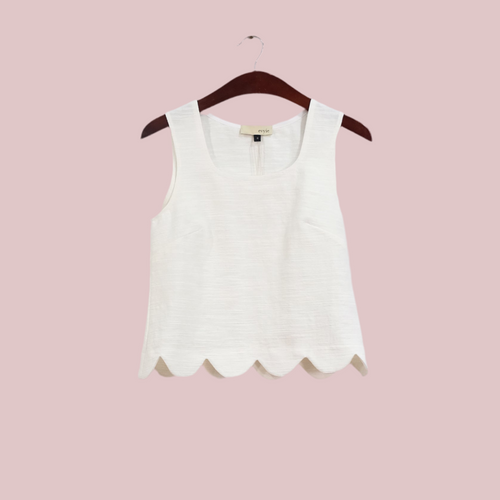 Scallop Top // Ivory