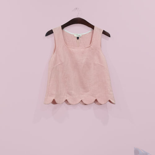 Scallop Top // Pink