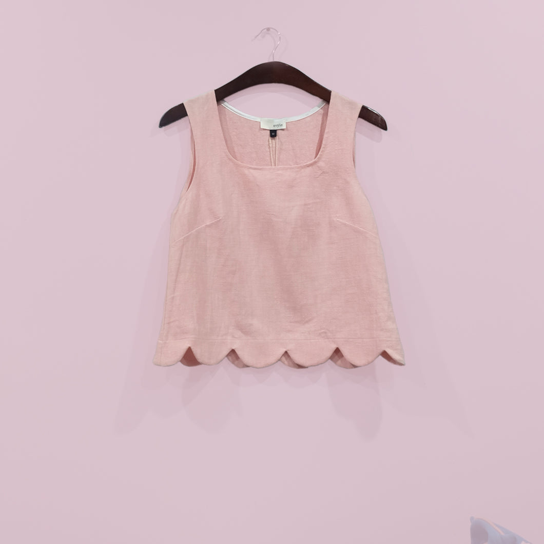 Scallop Top // Pink